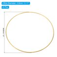 thumbnail image 2 of Unique Bargains 12 Inch Dream Catcher Rings, 6 Pcs Metal Macrame Wreath Floral Round Ring Hoop, Gold, 2 of 6