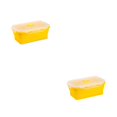 thumbnail image 4 of Thinsony Silica Gel Lightweight And Compact For On--Go Sealed Preservation Box Microwave Lunch Box Silicone Lunch Box yellow 350ml 2Set, 4 of 6
