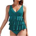 thumbnail image 1 of Dvprdro High Waisted Tummy Control Swimsuits for Women Fashion Ruffle Tankini One-Piece Bathing Suit, 1 of 5
