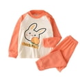 thumbnail image 1 of Pyjamas pour Bébé Assortis Doux et Chauds à Manches Longues pour Bébé Fille Orange 7-8 Ans, 1 of 3