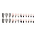 thumbnail image 3 of HLONK 24Pcs Gel Press on Nails  Gel French Long Fake Nails  Press on Tips With Glue  Rhinstone with Butterfly  NO.13, 3 of 6