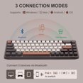 thumbnail image 4 of XIAOMI MIIIW Z680 68 Keys 65% Mechanical Keyboard Gateron G Pro Yellow Switches, Coffee, 4 of 7