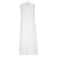 thumbnail image 4 of Birdeem Robe Débardeur Décontractée Sans Manches pour Femmes Printemps/été, Unie, avec Poches, Col Rond, Plissée, en Coton et Lin, 4 of 8