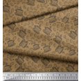 thumbnail image 2 of Soimoi Brown Poly Georgette Fabric Coffee Food Printed Fabric 1 Yard 42 Inch Wide, 2 of 5
