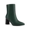 thumbnail image 1 of Unique Bargains Women's Pointed Toe Zipper Block Heels Ankle Boots, 1 of 5