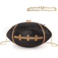 thumbnail image 1 of Sac à Main Football Bling Pochette Strass pour Femmes Sac à Main Ballon en Cristal Sac en Forme de Ballon de Rugby avec Chaîne d'Épaule, 1 of 7