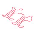 thumbnail image 3 of 100pcs Chien en Forme de Trombones Glissent Résistance Exquis Mignon Trombones pour le Bureau de l'École Rose, 3 of 14