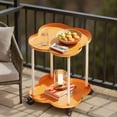 thumbnail image 2 of Sentmoon Petite Table Basse Table d'Appoint Étagère de Rangement Table Basse Table de Chevet Chariot de Rangement Support de Rangement Mobile pour Chambre Salon Bureau Assemblage Requis, 2 of 7