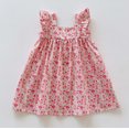 thumbnail image 4 of MEZZALL Robe à Manches Volantées pour Tout-Petites Filles, Imprimés de Fleurs Colorées, Robe de Danse et de Fête, 18-24 Mois, Jolie Robe d'Été pour Enfants, 4 of 4