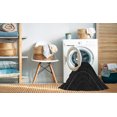 thumbnail image 2 of Ahgly Company Tapis Rond Lavable en Machine Intérieur Transitionnel Noir Nuit, 5 Pieds Rond, 2 of 7