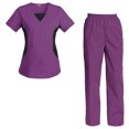 thumbnail image 1 of Women's Scrubs Set Scrub Top and Pants Scrubs Set, 1 of 3
