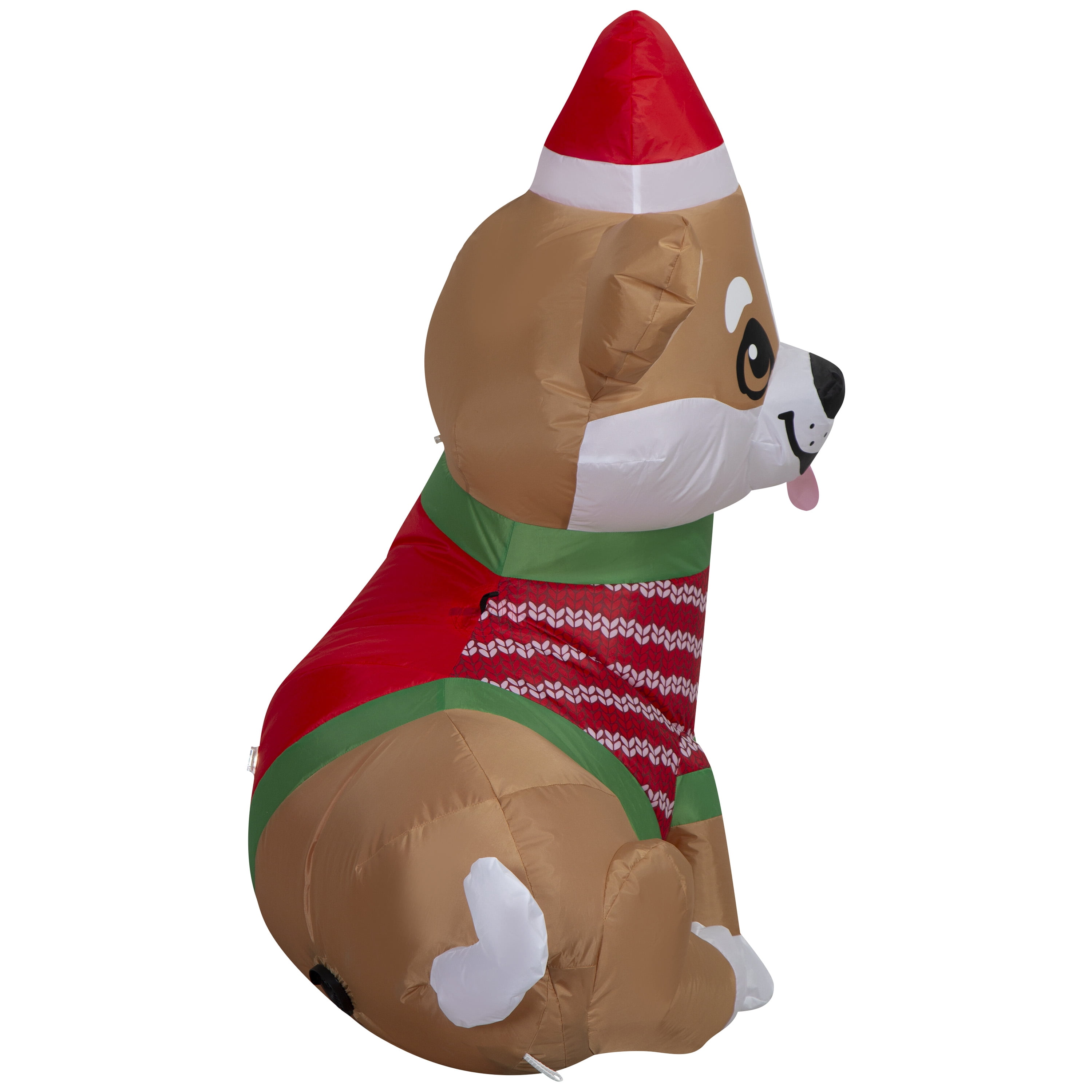 Corgi gonflable de Noël pour jardin Airblown avec pull de Noël SM (WM)