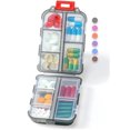 thumbnail image 4 of Pack of 1 Tablet Box, 7 Days 10 Compartments, with Labels and Portable Mini Medicine Cutter, Travel Pill Box, Mini Pill Box, 4 of 8