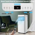 thumbnail image 3 of 8000BTU Portable Air Conditioner, 4-in-1 Air Conditioner Cooling for Room Spaces up to 230sq.ft, Multi-function & Powerful AC Unit w/Sleep Mode, 24H Timer & Window Venting Kit, White, 3 of 8
