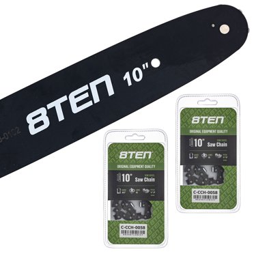 8TEN Barre de Tronçonneuse 10 Pouces & 2 Chaînes.043 3/8LP 40DL pour Husqvarna MK1010468
