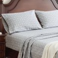 thumbnail image 2 of King Size Bed Sheets Piece Floral Pattern Sheets King Deep Pocket Sheet Grey Lotus, 2 of 8