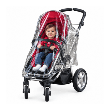 Jolly Jumper Weathershield for Single Strollers | Proudly Canadian Company | Clear Phthalate-Free Rain & Wind Cover with UV Protection | Ventilated Design