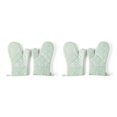 thumbnail image 2 of QualitChoice 1 Paire de Gants de Four en Polyester Mitaines Résistantes à la Chaleur pour Cuisine Micro-Ondes Vert 2Ensemble, 2 of 6