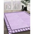 thumbnail image 3 of Ahgly Tapis d'Intérieur Lavable en Machine Carré Transitionnel Lilas Violet Riche, 6 Pieds Carré, 3 of 7