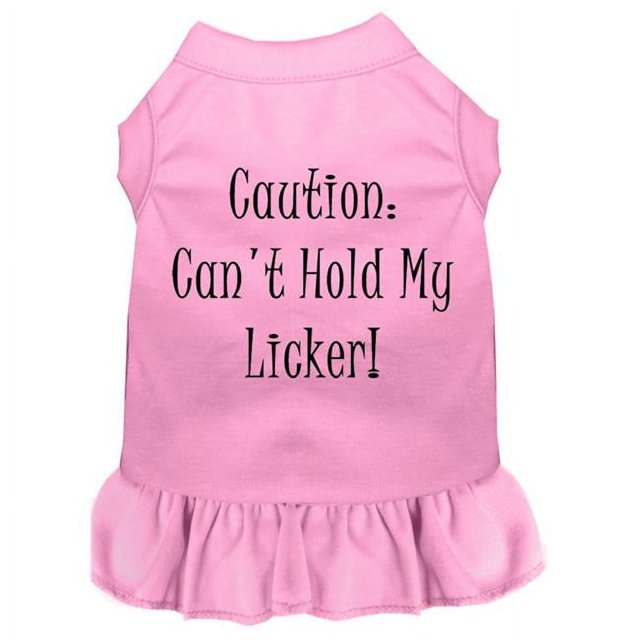 Can't Hold My Licker Screen Print Dress Light Pink 4X (22)