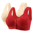 thumbnail image 1 of Posijego 2 Pack Bra for Women Front Closure Push up Everyday Bras Full Coverage Support Wireless Bras, 1 of 2