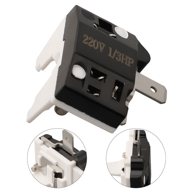 110/220V Refrigerator Overload Switch 4TM Butterfly Overload Replacement Parts Relay 1/2-1/6HP Overheat Protector Compressor 1/3 HP