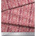 thumbnail image 3 of Soimoi Polyester Crepe Fabric Damask Ethnic Printed Fabric 1 Yard 42 Inch Wide, 3 of 3