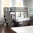 thumbnail image 1 of AFI Westbrook Escalier de Rangement Lit Superposé Twin sur Full en Gris, 1 of 10