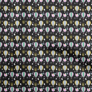 oneOone Cotton Cambric Black Fabric Circus Fabric For Sewing Printed Craft Fabric By The Yard 56 Inch Wide-aA