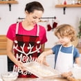 thumbnail image 4 of WIFKLSIIPG Christmas Kitchen Cooking Aprons Black and Red Plaid Aprons Adjustable Buffalo Plaid Baking Apron Grilling Christmas Apron with Snowflake ..., 4 of 5