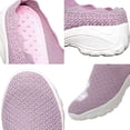 thumbnail image 4 of XIAQUJ Sport Mode Été à Semelle Compensée Espadrilles pour Femmes à Bout Rond en Maille Décontractées à Enfiler Chaussures pour Femmes Espadrilles pour Femmes Espadrilles Mode pour Femmes Violet 8(39), 4 of 6