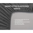 thumbnail image 3 of 1200 Thread Count 4 Piece Quality Sheet Set 24 Inch Deep Pocket 100% Egyptian Cotton Solid Pattern, 3 of 4