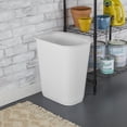 thumbnail image 5 of Sterilite 34 L Rectangular Wastebasket, Large Open Plastic Trash Can with Sleek Design, Ideal for Kitchen, White, 5 of 5