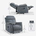 thumbnail image 3 of HOMCOM Fauteuil Inclinable Fauteuil Inclinable avec 8 Massages par Vibration, Gris Foncé, 3 of 10