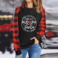 thumbnail image 2 of Chemises à Manches Longues pour Femmes Pull Col Rond Sweat-Shirt Motif Raglan Casual Tunic Tops Chemise Imprimée de Noël, 2 of 5