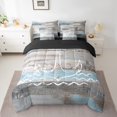 thumbnail image 2 of YST Vintage Anchor Bedding, Nautical Theme Comforter Set, 7-Piece, Full, 2 of 4