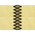 thumbnail image 1 of Ahgly Company Tapis d'Intérieur Lavables en Machine Rectangle Transitionnel Jaune Soleil, 6' x 9', 1 of 7