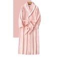 thumbnail image 4 of MeetoTime Women's Full Length Robe, Warm and Cozy Fleece Bathrobe, Unisex Man Woman Robe Loungewear, 4 of 4