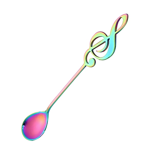 Clearance! Music Stainless Steel Spoon, Dessert Spoon, Teaspoon, Bar Spoon, Music-themed Spoon for Serving, Decorative Spoon for Music Lovers, Kitchen Spoon for Dining