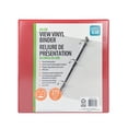 thumbnail image 1 of Pen + Gear 1.5" Deluxe View Vinyl Binder, O-Ring, RED, 1 of 4