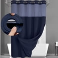thumbnail image 4 of Shower Curtain with Magnetic Weights | Heavy Duty Polyester Fabric | Water Resistant Bathroom Curtain for Home, Apartment, Dorm, RV | 71 x 80 Inch Reversible Design with Large Grommets, 4 of 6