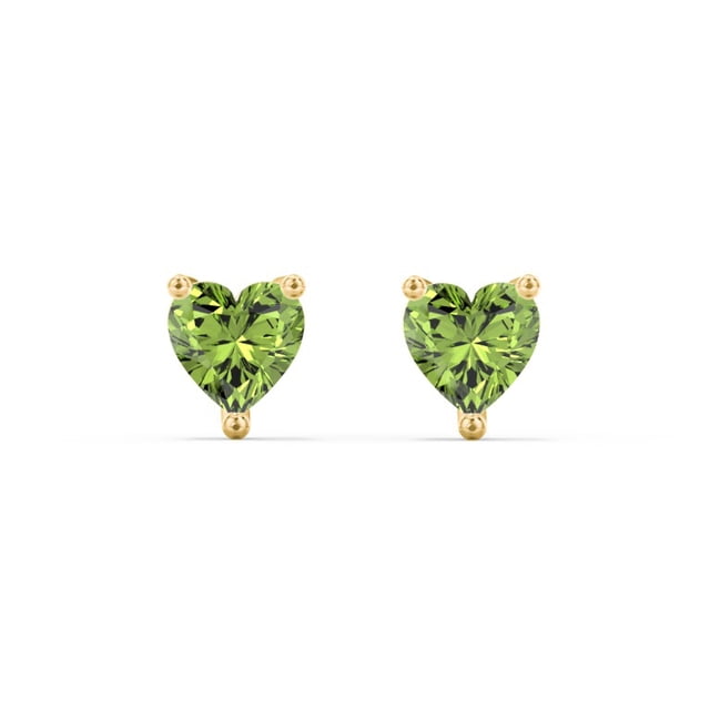 Boucles d'Oreilles Clous Pierre de Naissance Cœur