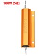 thumbnail image 2 of Unique Bargains Aluminum Case Resistor 100W 24Ohm Wirewound Yellow for LED Replacement Converter, 2 of 4