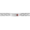 thumbnail image 5 of Customized Men's Stainless Steel 8-Inch Medical Alert ID Bracelet, 5 of 5