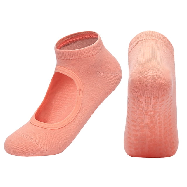 Ladies' Solid Color Backless Grip Socks Yoga Ankle Sports Socks Ladies' Anti Slip Slippers Socks