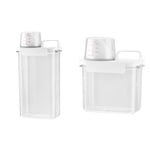GROWTH TANK 2Pcs Laundry Detergent Dispenser with Measuring Cup Washing Liquid Box Dry Grain