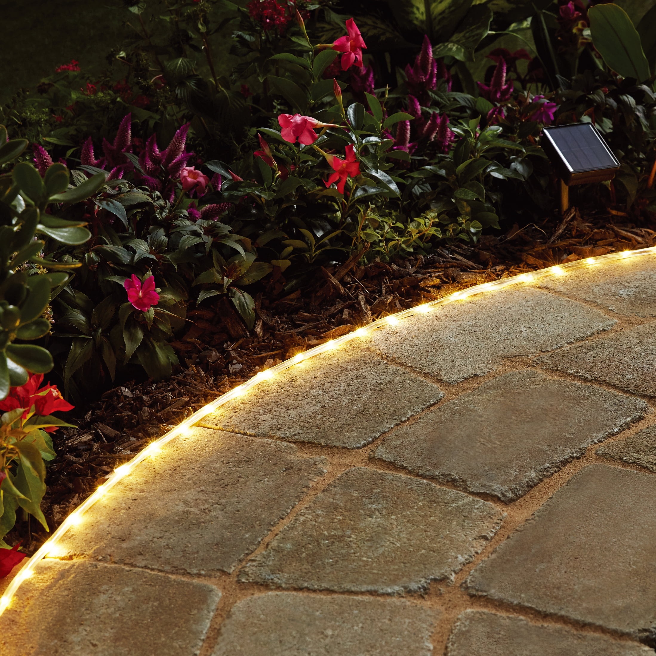 Mianstays Outdoor Solar 24 feet Warm White LED Rope Lights