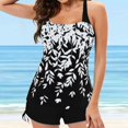 thumbnail image 4 of Two Piece Bathing Suit For Women Tummy Control Bathing Suits Athletic Blouson Swim Tank Top With Shorts, 4 of 7