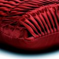 thumbnail image 2 of Decorative Pillow Covers, Red 16"x16" (40x40 cm) Pillow Covers, Satin Textured & Pintucks Throw Pillows For Sofa, Solid Color Pattern Modern Style - Lustrous Folds, 2 of 3