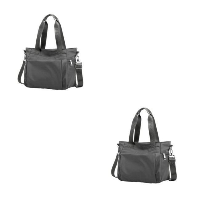 Wweixi 1/2/3 Sac Fourre-Tout Durable pour Femmes - Imperméable et Résistant à l'Usure, Multiples Poches Gris 2 Pcs